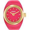 FOSSIL Orologio Ring da donna, movimento al quarzo a due lancette con cinturino in acciaio inossidabile, Rosa e oro, 15 mm