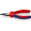 Knipex Pinza a Becchi Tondi Bonderizzata Nera, Rivestiti in Materiale Bicomponente 140 Mm 22 02 140
