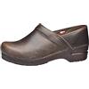 Sanita | Zoccoli Vintage Professionali Chiusi | Zoccoli Artigianali Originali in Pelle Flessibile | Donna | Plantare Anatomico in Schiuma Morbida| Cognac | 40