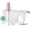 Braun FaceSpa Face Spa Depilatore Donna Epilatore Viso, Accessori Inclusi, Specchio e Pochette, Rivitalizza il Viso, 851V Bianco