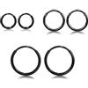 Limerencia Orecchini a Cerchio Piccoli Set per uomini e donne, 8-12 mm Ipoallergenico Titanio Orecchini Cerchio, Medico Titanio Puro Orecchini per le Orecchie Sensibili