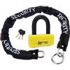 urban UR75+10.120L Lucchetto Antifurto Moto Alta Sicurezza Classe Sra Mini U Blocca Disco + Catena Non Omologata ø10 120 cm Loop, Giallo