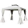 Solaria Gazebo da esterno quadrato solaria nebraska in alluminio ecru' 3x3 mt
