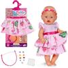 BABY born Vestito con spille 43 cm con fascia | Fascia per capelli, spille e scatola portaoggetti incluse, adatto a bambole da 43 cm