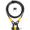 VINZ Kinabalu - Cavo antifurto con fibbia Ø 12 mm | 5 m di lunghezza | Cavo in acciaio con serratura rivestita in plastica | Sicurezza per bicicletta, barca, mobili da giardino | 3-15 m