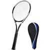 EVTSCAN Racchetta da Tennis Per Principianti da 27 Pollici Per Adulti - Set di Racchette Singole Per Adulti Leggere Per Donne E Uomini con Borsa Per Il Trasporto(Nero)