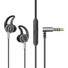 LINGJIONG Auricolari da gioco cablati con doppio microfono staccabile - Cuffie intrauricolari con cancellazione del rumore da 3,5 mm, auricolari cablati per PC