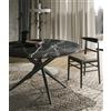 Sedit Tavolo fisso Tiffany Round con struttura in metallo e piano a scelta