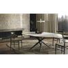 Sedit Tavolo allungabile Tiffany Round con struttura in metallo e piano a scelta