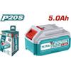 Total Batteria Al Litio 20V-5Ah Per Elettroutensili Total TOTTFBLI2053