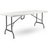 I GIARDINI DEL RE Tavolo Catering Rettangolare Pieghevole cm.180x76x74, Bianco