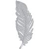 Bling Jewelry Classico Elegante Tradizionale Stile Vintage Grande Micro Pave CZ Fan Feather Foglia Spilla Pin E Ciondolo 2 In 1 Per Le Donne Rodio Argento Placcato Ottone