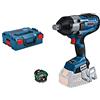 Bosch Professional BITURBO avvitatore a massa battente a batteria GDS 18V-1050 HC (coppia serr. 1.050 Nm, coppia di spunto 1.700 Nm, mod.Connectivity, batterie e caricabatteria non incl., L-BOXX 136)
