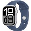 Apple Watch Series 10 GPS 46mm con cassa Alluminio argento e Denim Sport Band -