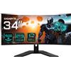 GIGA-BYTE GIGABYTE GS34WQC 34" Monitor da gioco curvo WQHD - 3440 x 1440 120Hz 1ms 300 cd/