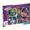 Clementoni - Puzzle per Bambini 104 Pezzi Supercolor, per Bambini 6+ Anni, Illustrazione con Personaggi dal Cartone Disney Inside Out 2, Idea Regalo, Made in Italy, 38x27 cm, 25066