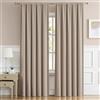 DUALIFE Tende oscuranti per camera da letto e cameretta dei bambini, lunghe 228,6 cm, a tripla tessitura, in microfibra, tende oscuranti per la camera dei bambini (tortora/marrone chiaro, 1 paio, 132