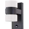 Eglo Atollari Lampada da Parete a LED per Esterni, Ghisa d'Alluminio Plastica, Antracite