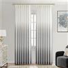 CENTRAL PARK Tende plissettate semitrasparenti in misto rayon con stampa sfumata, set per soggiorno e camera da letto, 101 x 203 x 2, da bianco crema a grigio