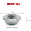 CONTITAL C9G Teglie Alluminio Professionali | Contenitori Alu Grandi per Alimenti | Vaschette Monouso, Usa e Getta per Microonde e Asporto - 100 Pezzi