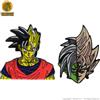 Black Dragon DRAGON BALL SET DA 2 SPILLETE IN METTALLO A FORMA DI GOKU E ZAMASU: IDEA REGALO NERD & GAMER