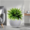 Divina Garden Vaso in resina da esterno interno per piante tondo a sfera di design d.40x33h Botticelli Beige