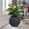 Divina Garden Vaso in resina da esterno interno per piante tondo a sfera di design d.40x33h Botticelli Grigio