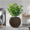 Divina Garden Vaso in resina da esterno interno per piante tondo a sfera di design d.40x33h Botticelli Marrone