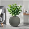 Divina Garden Vaso in resina da esterno interno per piante tondo a sfera di design d.40x33h Botticelli Verde