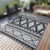 Homaxy Tappeto per esterni resistente alle intemperie, in plastica con paglia intrecciata, pieghevole, lavabile, resistente ai raggi UV, reversibile, per balcone, giardino, terrazza, camping, picnic