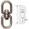 Klovoo Girella Inox doppio occhiello da 5-16 mm per catena ancora ormeggio occhio AISI