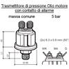 Veratron (VDO) Sensore Pressione Olio Motore Barca 5 bar - 2 poli (2) all con contatto Allarme