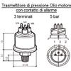 Veratron (VDO) Sensore Pressione Olio Motore Barca 5 bar - 3 poli (2) all con contatto Allarme
