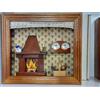 Frade Set 5 quadri raffiguranti ambienti di casa cm 18 x 16 in legno - anni '80