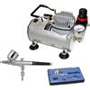 oxford KIT MINI COMPRESSORE AEROGRAFO DECORAZIONE UNGHIE NAIL ART AEROPENNA TRATTO FINE