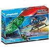 Playmobil Playset City Action Police helicopter: Parachute Chase Playmobil 70569 (19 pcs)