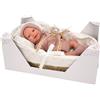 Arias Bambola Reborn Eva 45cm Bambolotto Neonato con cesta vimini Arias -nsg-