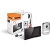 Bticino 318913 Easykit Plus Videocitofono Monofamiliare Plug-In 2 Fili con: 1 Pulsantiera Esterna con Campanello e Telecamera, 1 Monitor Interno 7 a Colori con Vivavoce, Espandibile per Bifamiliare