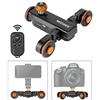 Neewer Wireless Carrello Dolly a 3 Ruote per Video, Elettrico Motorizzato a 3 Velocità Slider Scorrevole con Telecomando, Adatto a Reflex Digitali, Videocamere, GoPro, iPhone & Android Smartphone