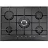 Glem Gas GT755NC Piano cottura Da incasso 70 cm 5 Fornelli Nero/Carbone