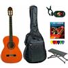 FREE SOUND GUITARS KIT CHITARRA CLASSICA 4/4 NT BORSA ACCORDATORE + corso di chitarra
