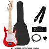 Kit Chitarra Elettrica bambini 30" Rossa + Amplificatore 3W + borsa + accessori