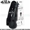 Kala LTP-SCC Kit Ukulele Soprano Learn to Play Color Chord Nero