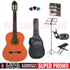 FREESOUNDGUITARS CHITARRA CLASSICA 4/4 + BORSA + LEGGIO + POGGIA PIEDE + ACCORDATORE A CLIP
