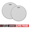 REMO EMPEROR SET 10" 12" PELLE COATED SABBIATA PER BATTERIA ACUSTICA - PROMO
