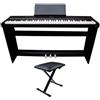 ECHORD Pianoforte digitale ECHORD DP1 88 tasti Pesati con Supporto in legno e panchina
