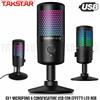TAKSTAR GX1 Microfono a condensatore digitale USB con effetti LED RGB