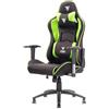 Senza Marca/Generico ITek PLAYCOM FM20 Sedia Da Gaming Tessuto Doppio Cuscino Braccioli 2D Nero Verde