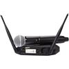SHURE GLXD24+ SM58 Radiomicrofono Digitale con Batteria al Litio Ricaricabile