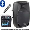 Soundsation Impianto audio 880W Cassa Soundsation GO-SOUND 15A + mixer + microfono | Karaoke